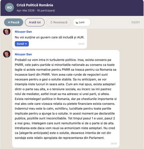 Criza Politică a României: Declarațiile